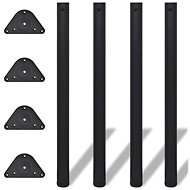 4 table legs with adjustable height black, 870 mm - Table Legs