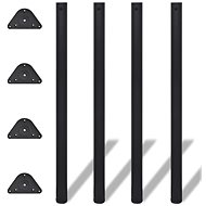 4 height-adjustable table legs 1100 mm black - Table Legs