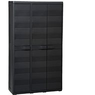 Garden storage cabinet with 4 shelves black - Garden Storage Cabinet