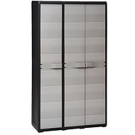 Garden storage cabinet with 4 shelves black-grey - Garden Storage Cabinet