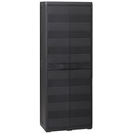 Garden storage cabinet with 3 shelves black - Garden Storage Cabinet