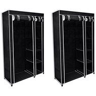Fabric cabinets 2 pcs black - Wardrobe