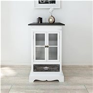 Cabinet with 2 doors and 1 drawer, white, wooden - Cabinet