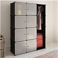 Modular cabinet with 9 compartments black and white 37x115x150 cm - Wardrobe