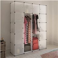 Modular cabinet with 14 compartments white 37 × 146 × 180,5 cm - Wardrobe