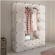 Modular cabinet with 18 compartments white 37 × 146 × 180,5 cm - Wardrobe