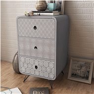 Side Cabinet with 3 Drawers, Grey - Cabinet