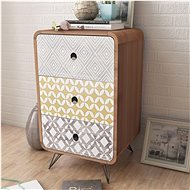 Side cabinet with 3 drawers, brown - Cabinet