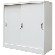 Office Cabinet with Sliding Doors, Metal 90x40x90cm Grey - Office Drawer