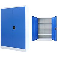 Metal Office Cabinet 90 × 40 × 140cm Grey-blue - Office Drawer
