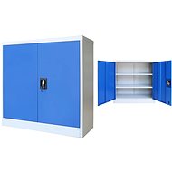 Metal Office Cabinet 90 × 40 × 90cm Grey-blue - Office Drawer