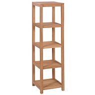 Bathroom Storage Cabinet with 4 Shelves, Teak 42 × 42 × 165cm - Bathroom Cabinet