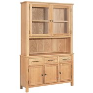 Desk Cabinet 110 × 33,5 × 105cm Solid Oak Wood - Cabinet