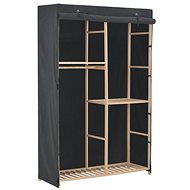 Wardrobe with 3 shelves grey 110 × 40 × 170 cm textile - Wardrobe
