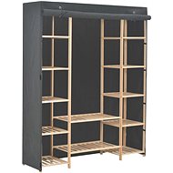 Wardrobe grey 135 × 40 × 170 cm textile - Wardrobe