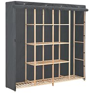 Wardrobe grey 173 × 40 × 170 cm textile - Wardrobe