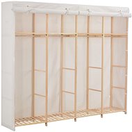 Wardrobe white 200 × 40 × 170 cm textile - Wardrobe