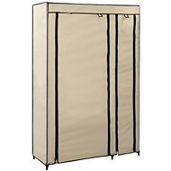 Folding wardrobe cream 110 × 45 × 175 cm textile - Wardrobe