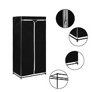 Wardrobe black 75 × 50 160 cm - Wardrobe