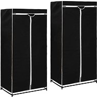 Cabinets 2 pcs black 75 × 50 × 160 cm - Wardrobe