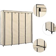 Wardrobe with 4 compartments cream 175 × 45 × 170 cm - Wardrobe