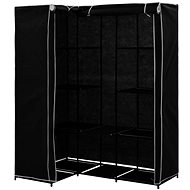 Corner wardrobe black 130 × 87 × 169 cm - Wardrobe