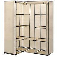 Corner wardrobe cream 130 × 87 × 169 cm - Wardrobe