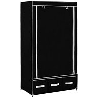 Wardrobe black 87 × 49 × 159 cm textile - Wardrobe