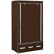 Wardrobe brown 87 × 49 × 159 cm textile - Wardrobe