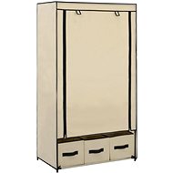 Wardrobe cream 87 × 49 × 159 cm textile - Wardrobe