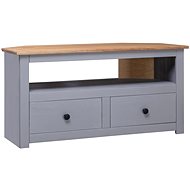 Corner TV cabinet grey 93x49x49 cm solid pine Panama series - Cabinet