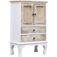 Cabinet with Drawers, White 50 × 30 × 80cm Wood - Cabinet