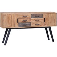 vodaXL Storage Cabinet 140 × 30 × 75cm Solid Teak - Cabinet
