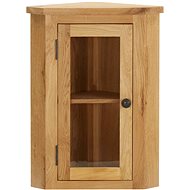Wall-mounted corner cabinet 45 × 28 × 60 cm solid oak wood - Cabinet