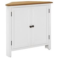 Corner cabinet 80 × 33,5 × 78 cm solid oak wood - Cabinet