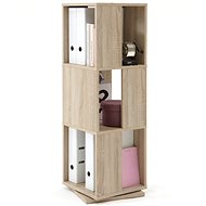 FMD Swivel Open Office Cabinet 34 × 34 × 108cm Oak - Office Drawer