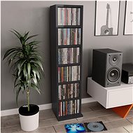 CD cabinet black high gloss 21 × 20 × 88 cm chipboard - Cabinet