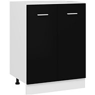 Lower cabinet black 60 × 46 × 81,5 cm chipboard - Cupboard