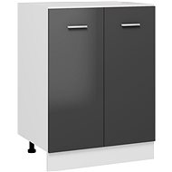 Lower cabinet grey high gloss 60 × 46 × 81,5 cm chipboard - Cupboard