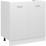 Cabinet under the sink white 80 × 46 × 81,5 cm chipboard - Cupboard
