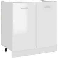 Cabinet under the sink white high gloss 80x46x81,5 cm chipboard - Cupboard