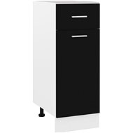 Lower cabinet with drawer black 30 × 46 × 81,5 cm chipboard - Cupboard