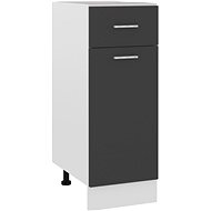Lower cabinet with drawer grey 30 × 46 × 81,5 cm chipboard - Cupboard