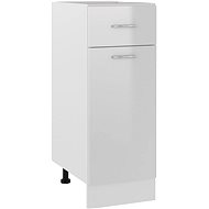 Lower cabinet drawer white high gloss 30x46x81,5 chipboard - Cupboard