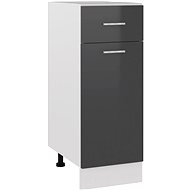 Lower Cabinet Drawer Grey High Gloss 30x46x81,5 Chipboard - Cupboard