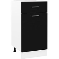 Lower Cabinet with Drawer Black 40 × 46 × 81,5cm Chipboard - Cupboard