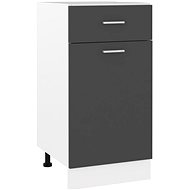 Lower cabinet with drawer grey 40 × 46 × 81,5 cm chipboard - Cupboard