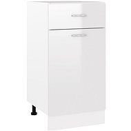 Lower cabinet drawer white high gloss 40x46x81,5 chipboard - Cupboard