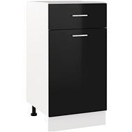 Lower cabinet drawer black high gloss 40x46x81,5 chipboard - Cupboard