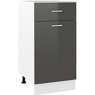 Lower cabinet drawer grey high gloss 40x46x81,5 chipboard - Cupboard